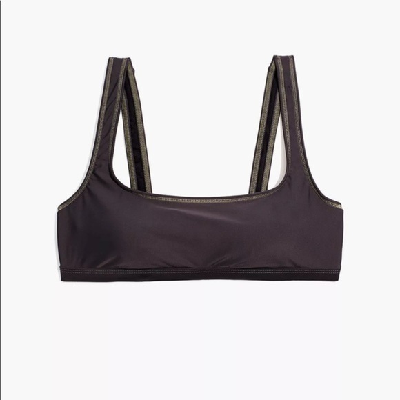 Madewell contrast stitched edition bikini top, size M, NWT - Picture 1 of 4